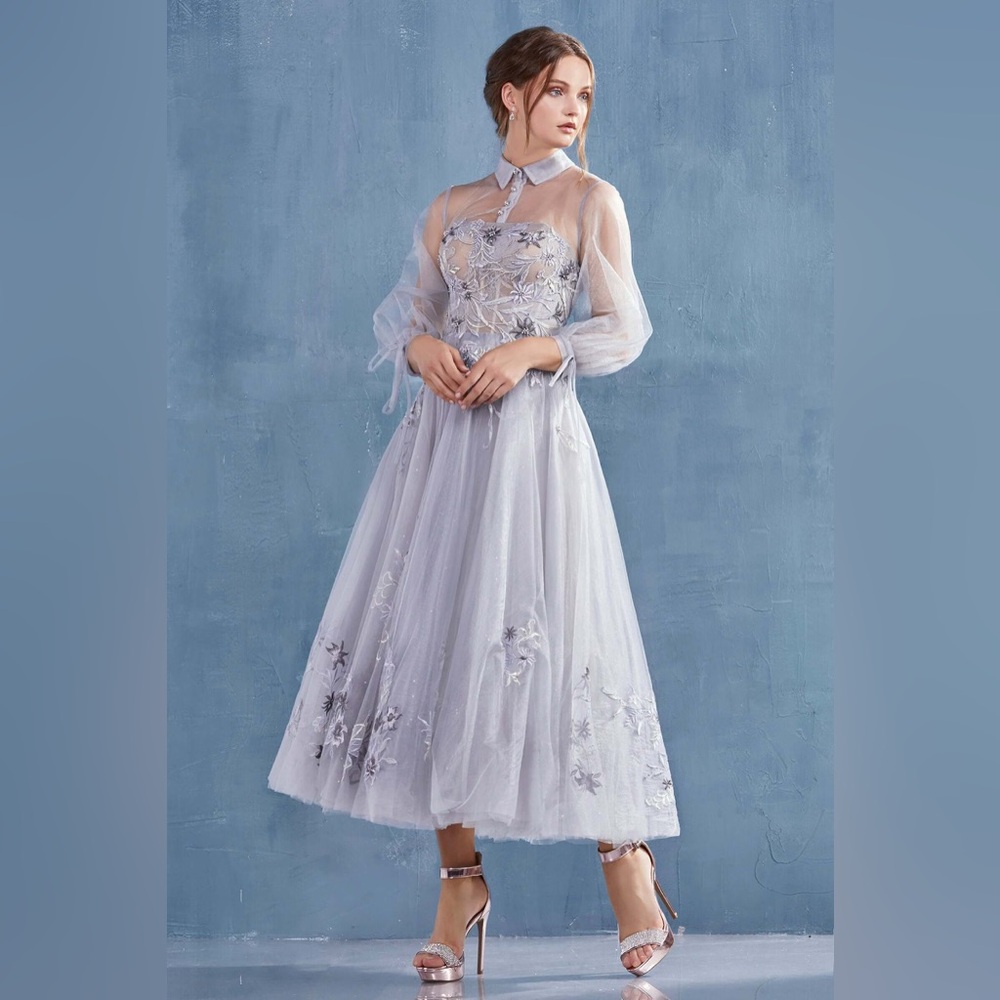 ⚡️SOLD⚡️Andrea and Leo Duchesa cocktail gown - Picture 3 of 9